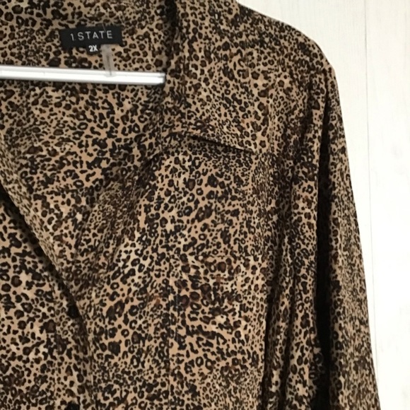 NWT 1. State Animal Print Modern Rebel Shirt Dress size 2X - Picture 3 of 8